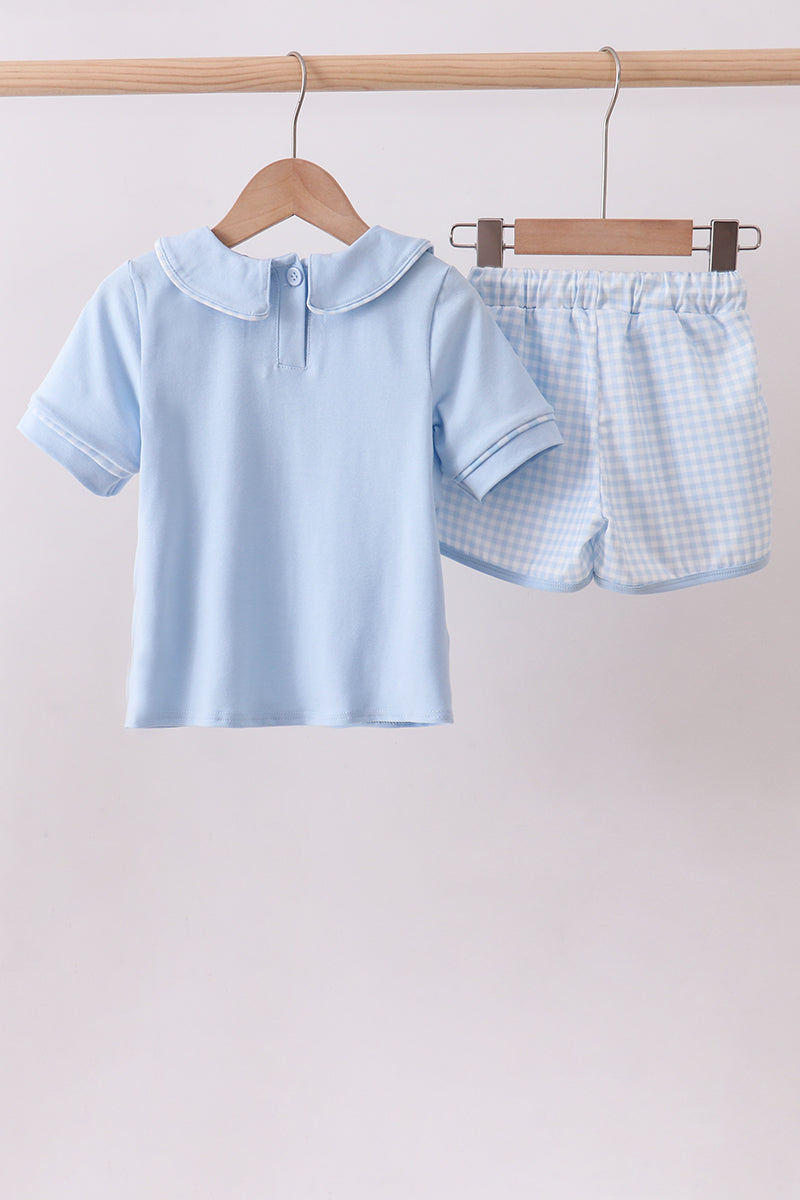 Brother Smocked Shorts Set