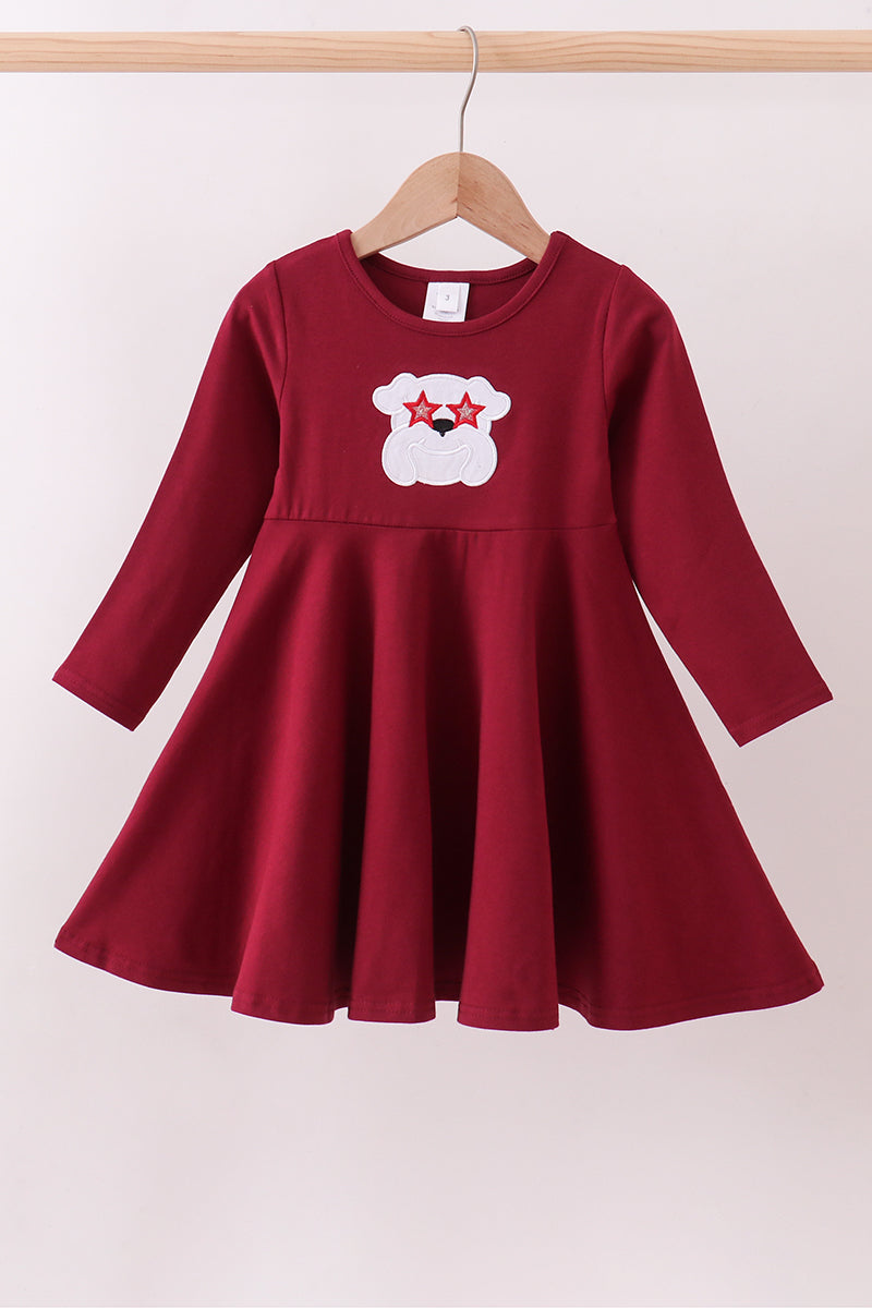 Georgia Bulldog Applique Dress