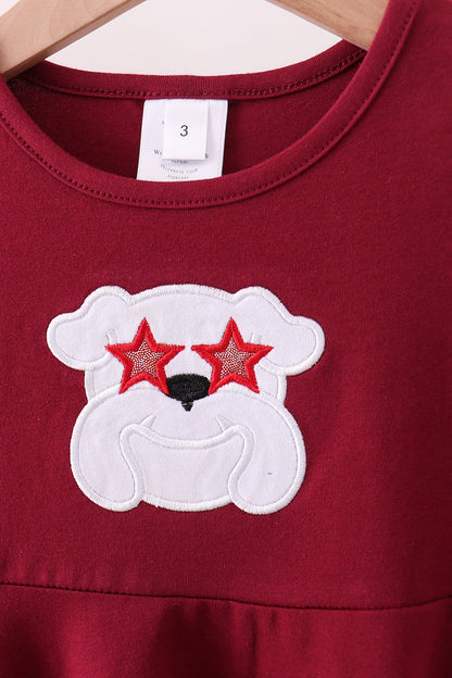 Georgia Bulldog Applique Dress