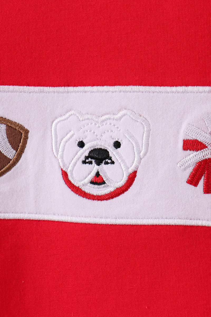 Georgia Bulldog Embroidery Top