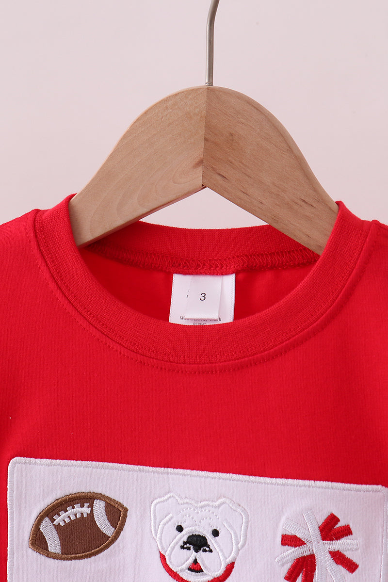 Georgia Bulldog Embroidery Top