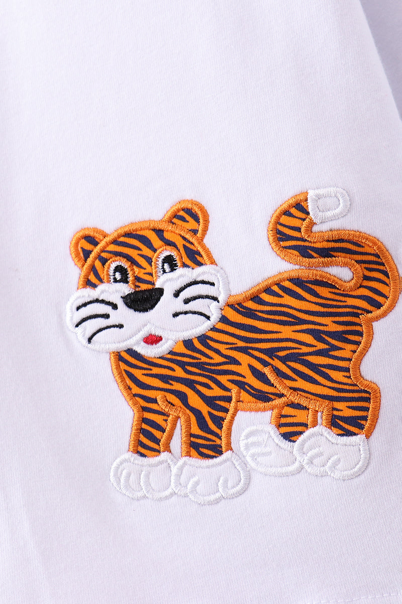 Navy Auburn Tiger Applique Pants Set