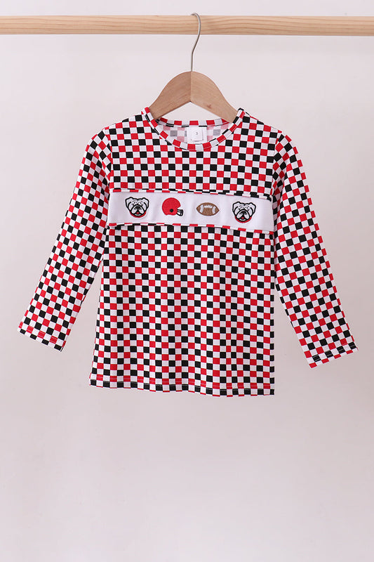 Georgia Dog Embroidery Top