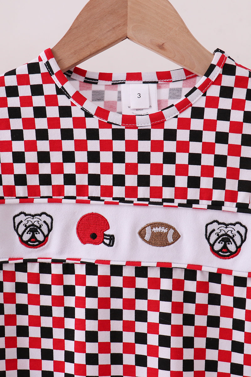 Georgia Dog Embroidery Top