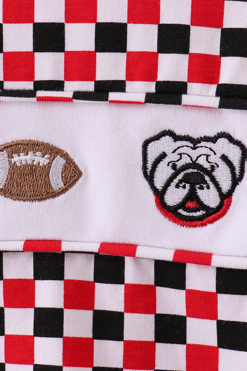 Georgia Dog Embroidery Top