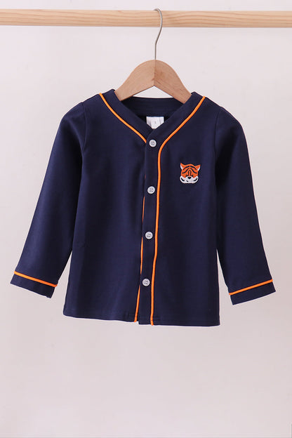 Auburn Tiger Embroidery Cardigan