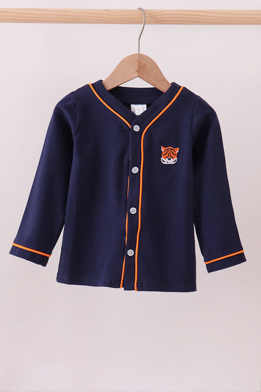 Auburn Tiger Embroidery Cardigan