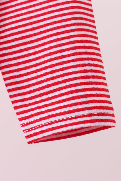 Georgia Bulldog Embroidery Stripe Top