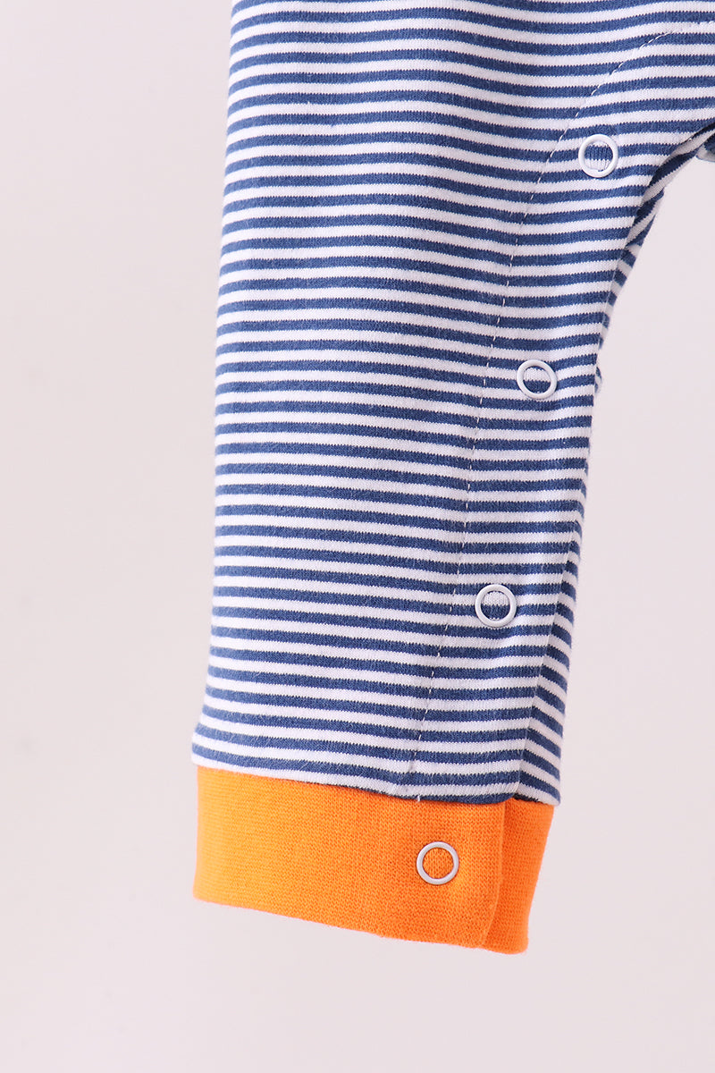 Auburn Stripe Tiger Romper