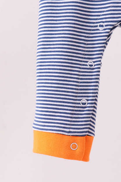 Auburn Stripe Tiger Romper