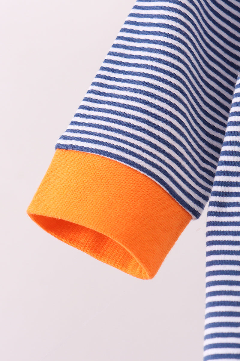 Auburn Stripe Tiger Romper