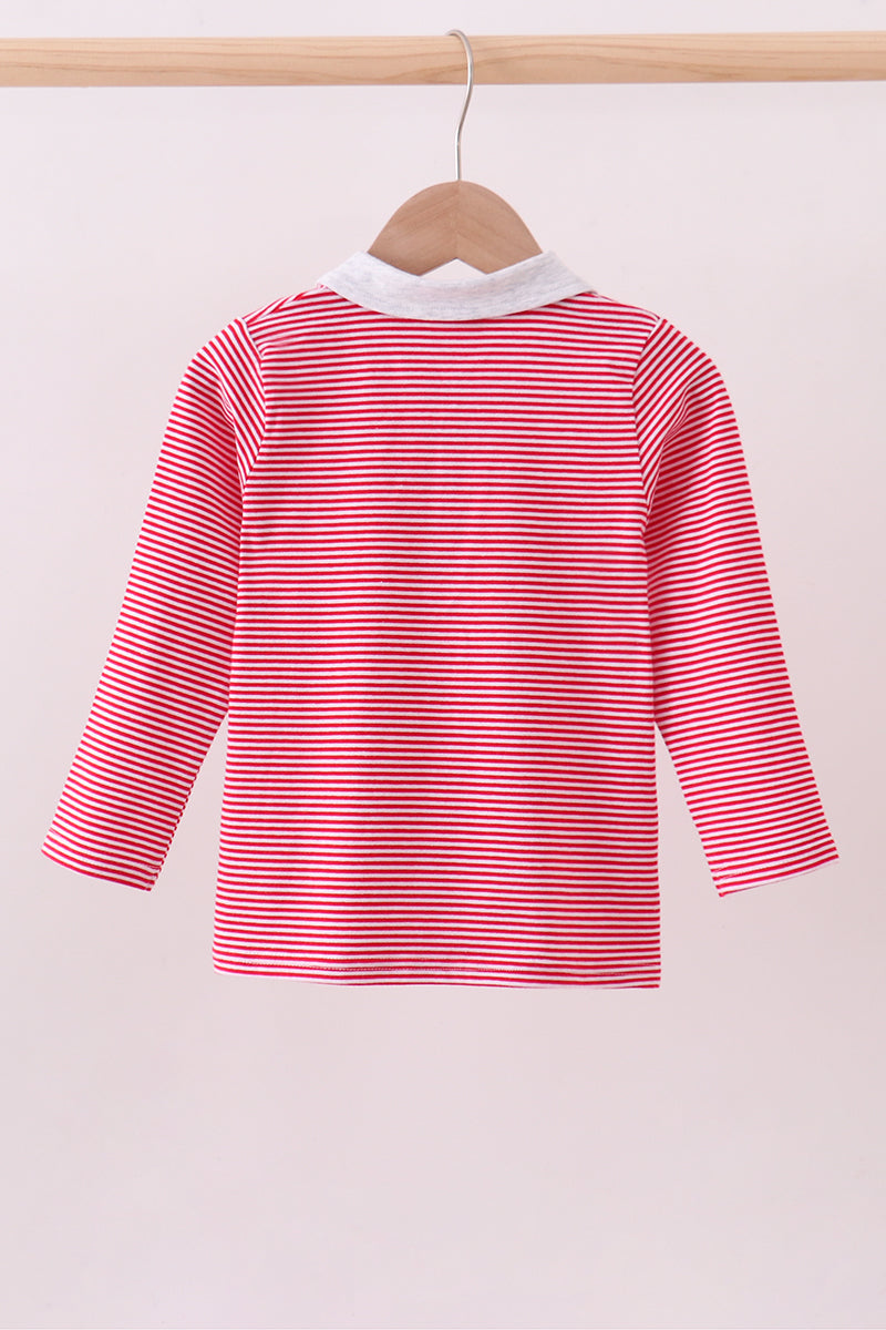 Alabama Stripe Elephant Embroidery Shirt