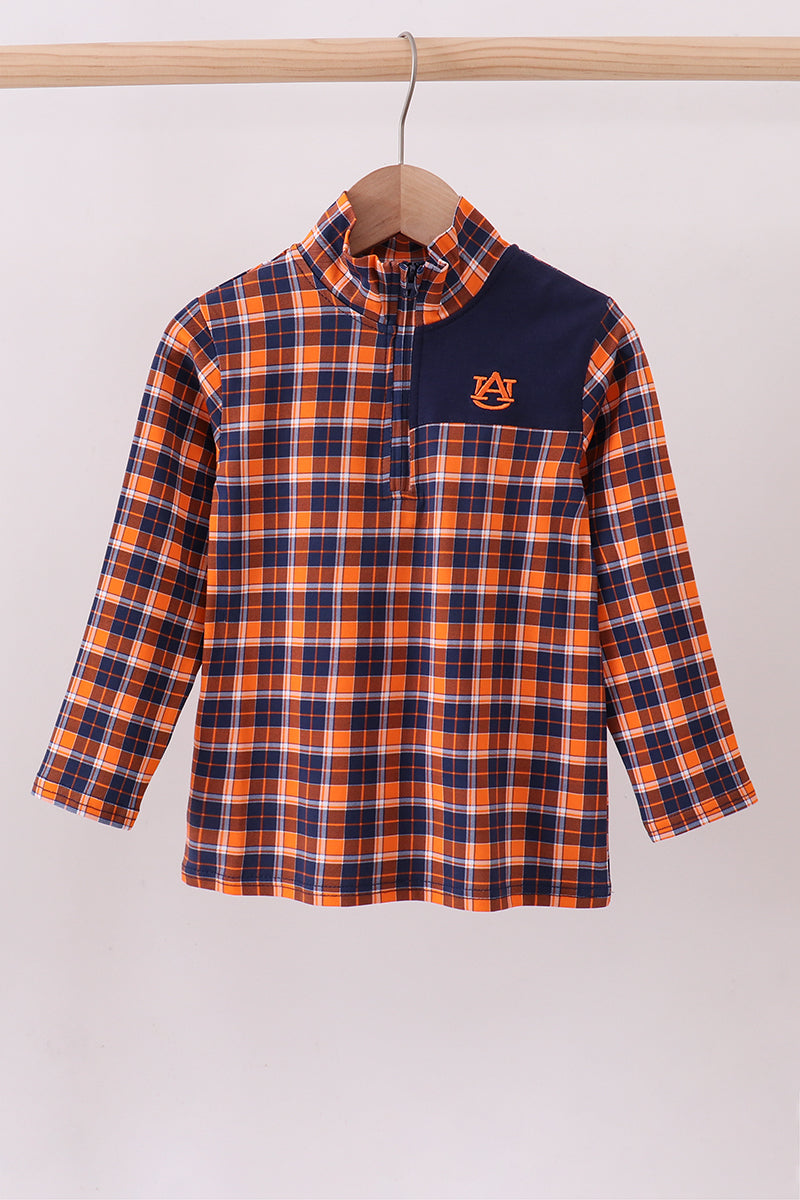 Auburn Embroidery Plaid Top