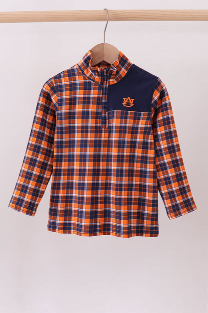 Auburn Embroidery Plaid Top