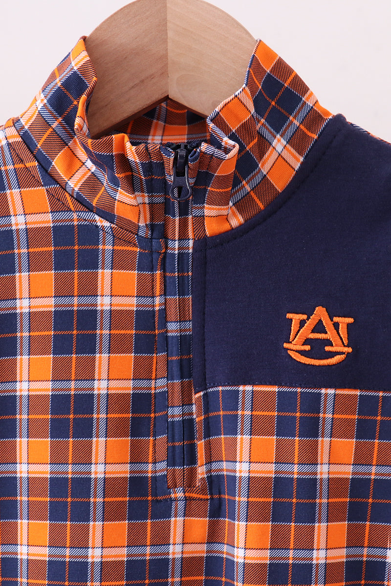 Auburn Embroidery Plaid Top
