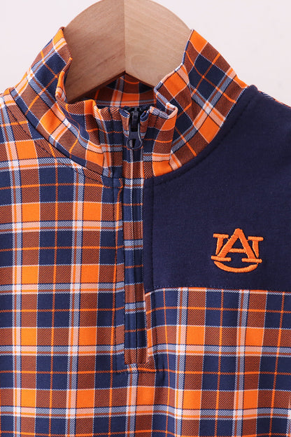 Auburn Embroidery Plaid Top