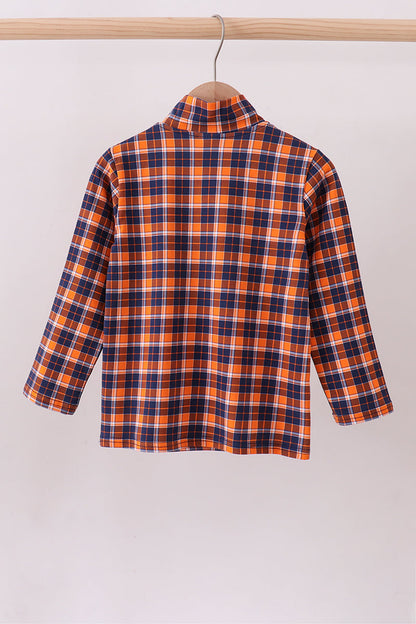 Auburn Embroidery Plaid Top