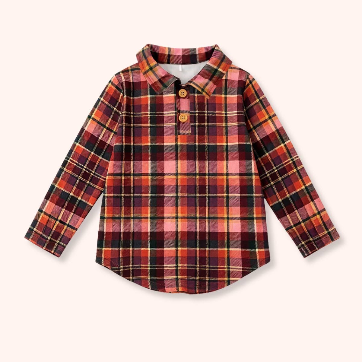 Autumn Embers Boys Plaid Shirt
