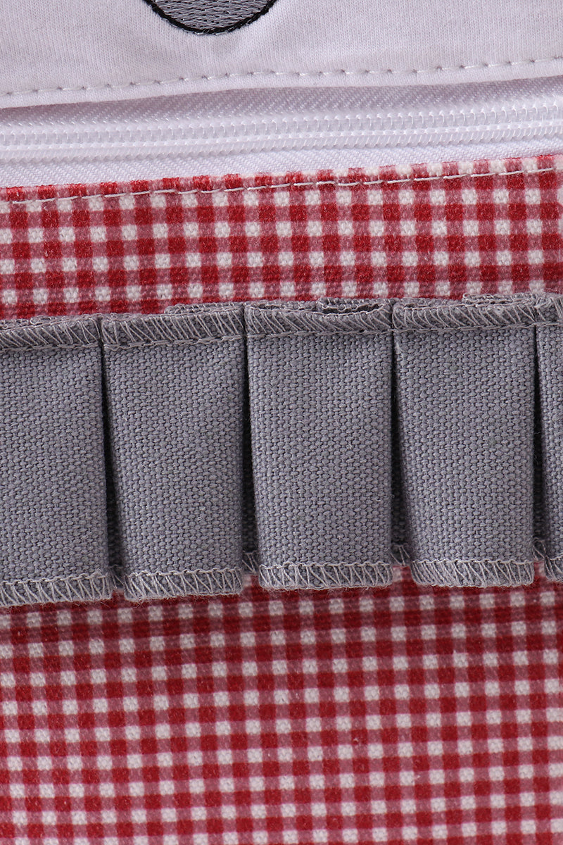 Alabama Embroidery Gingham Ruffle Backpack