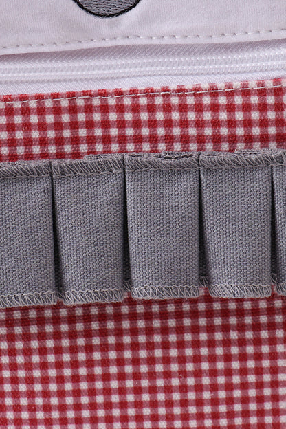 Alabama Embroidery Gingham Ruffle Backpack