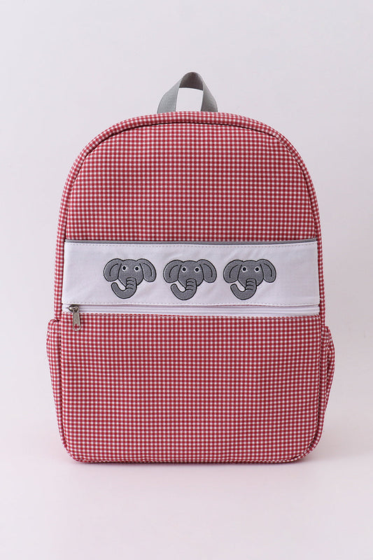 Alabama Embroidery Gingham Backpack