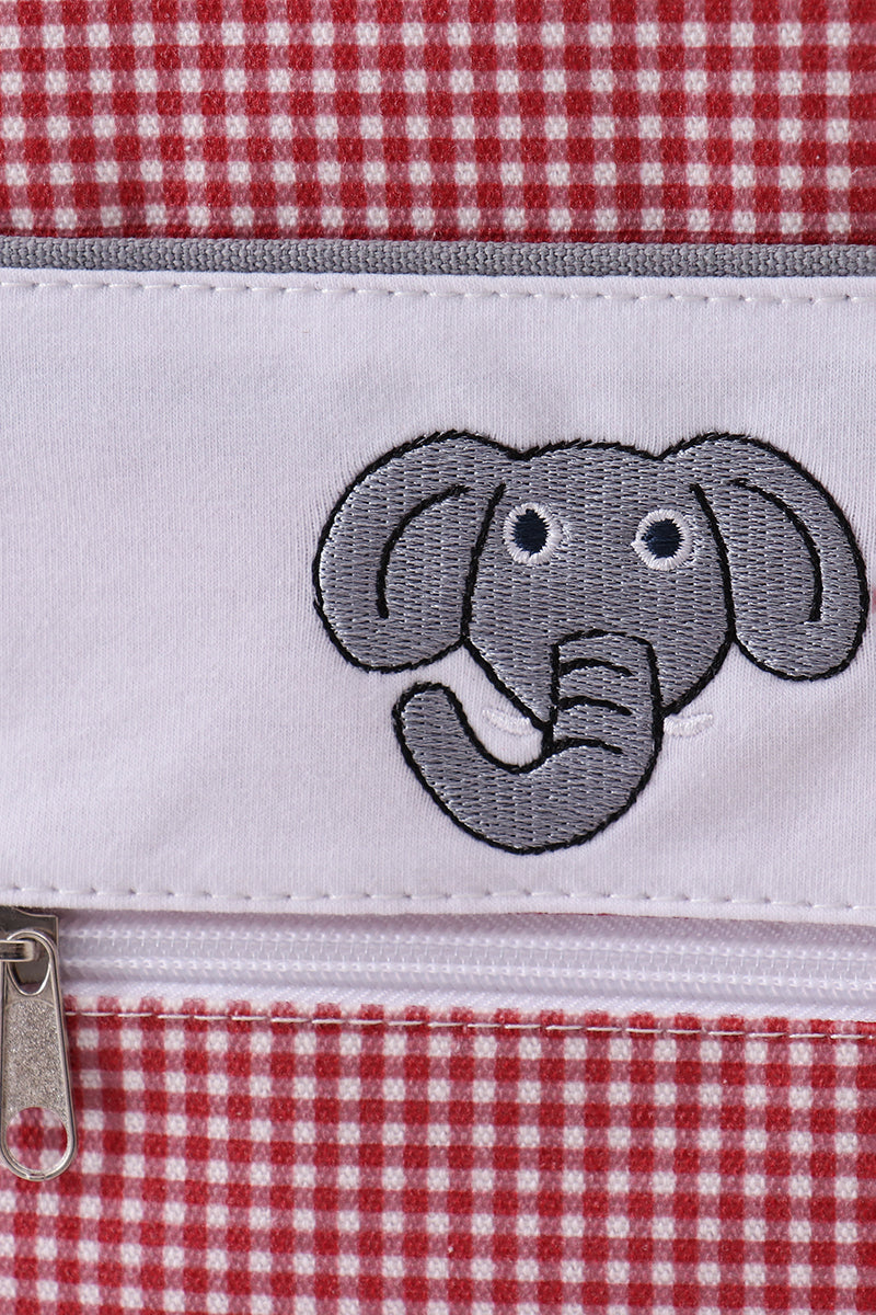 Alabama Embroidery Gingham Backpack