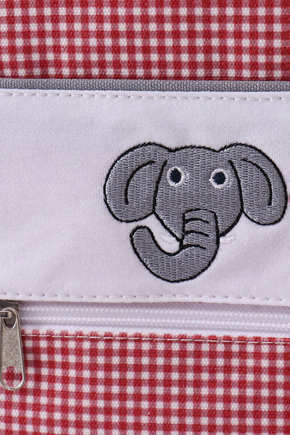 Alabama Embroidery Gingham Backpack