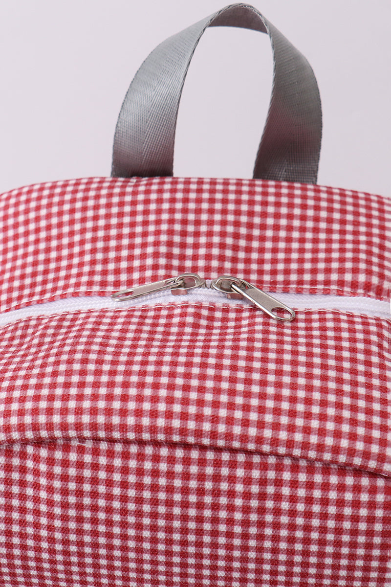 Alabama Embroidery Gingham Backpack