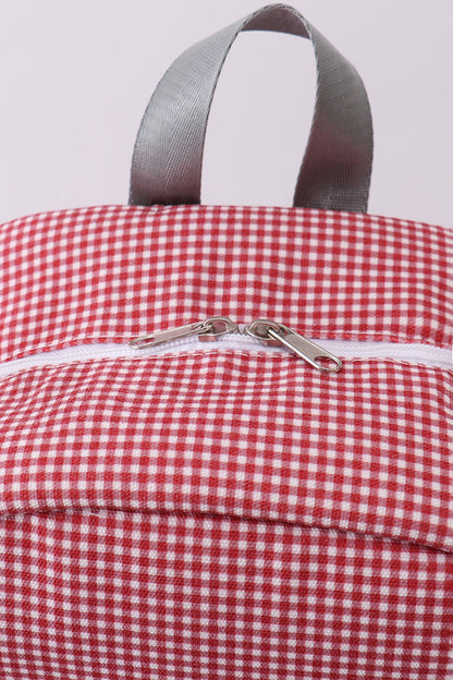 Alabama Embroidery Gingham Backpack
