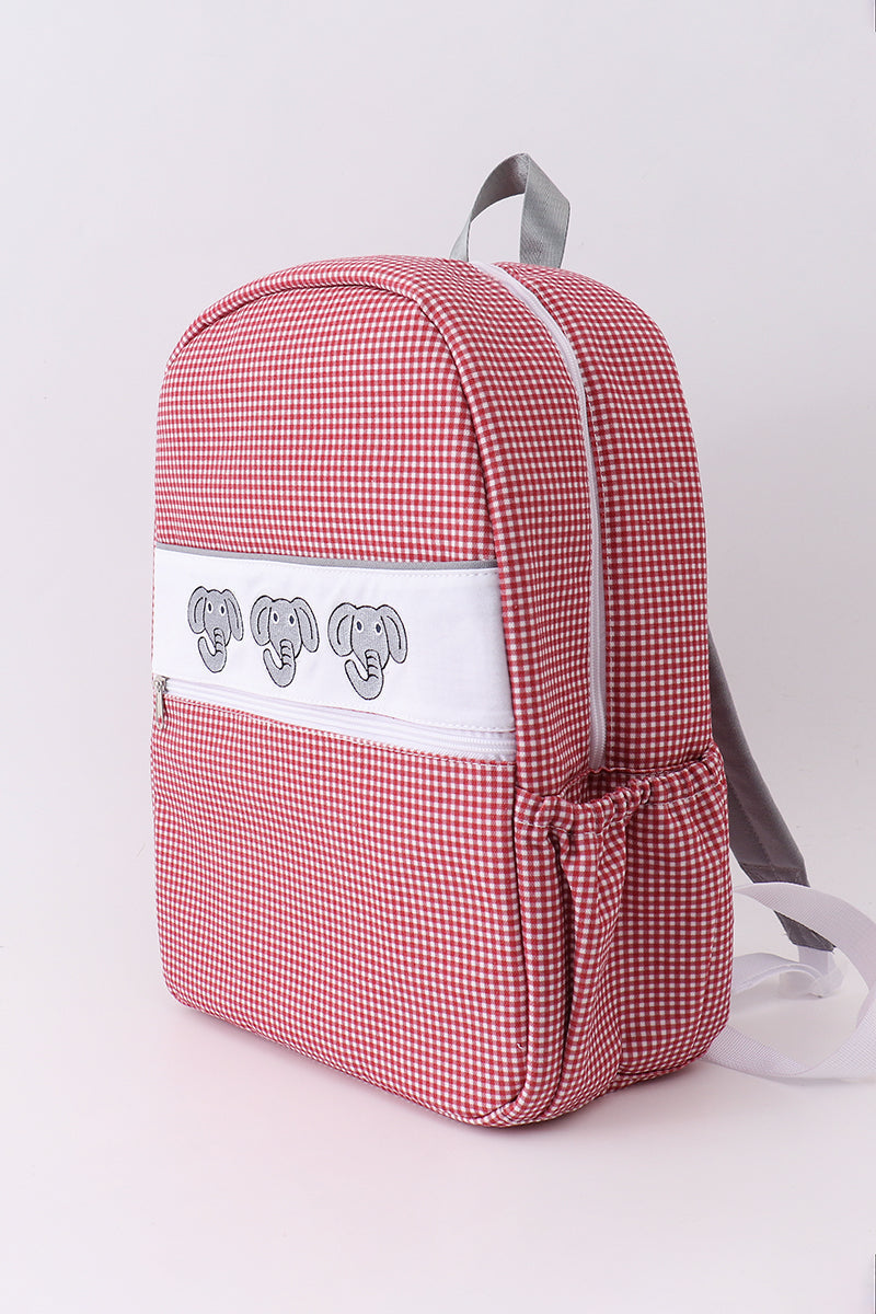 Alabama Embroidery Gingham Backpack