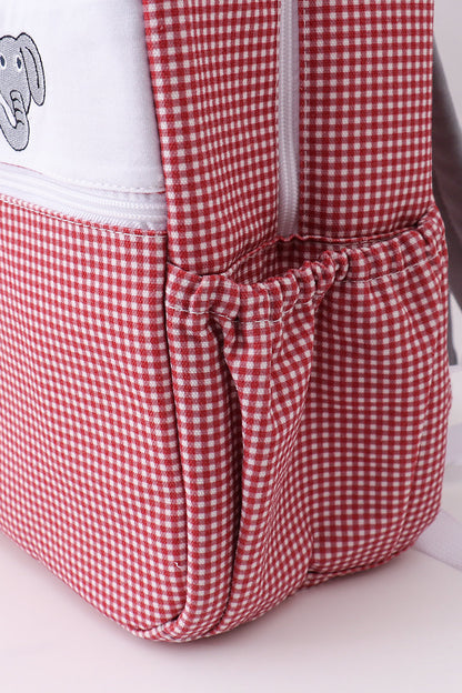 Alabama Embroidery Gingham Backpack